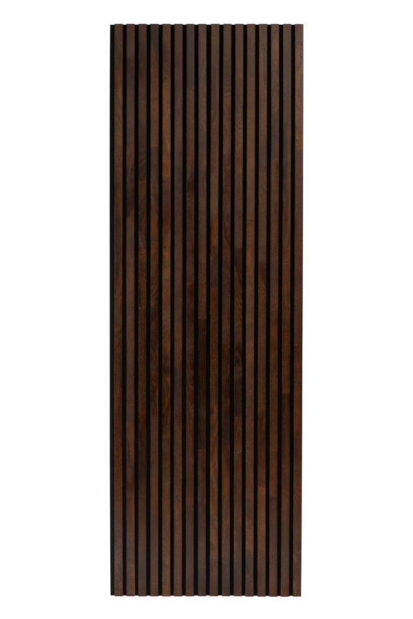 Acoustic wall panel - 35mm slats - 240×40 - choco solid wood - Image 4