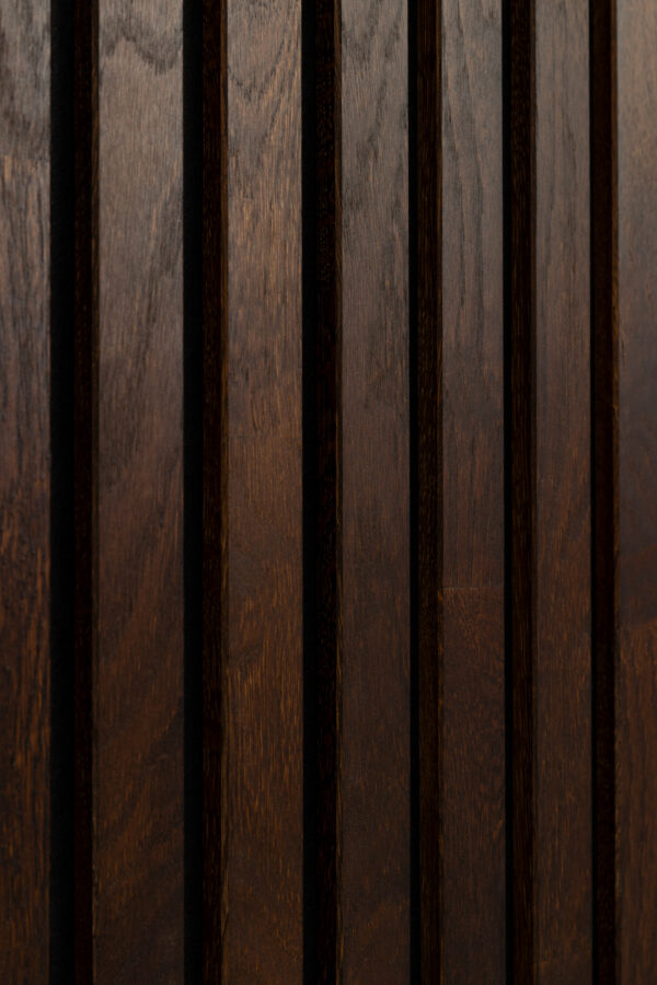 Acoustic wall panel - 35mm slats - 240×40 - choco solid wood - Image 5